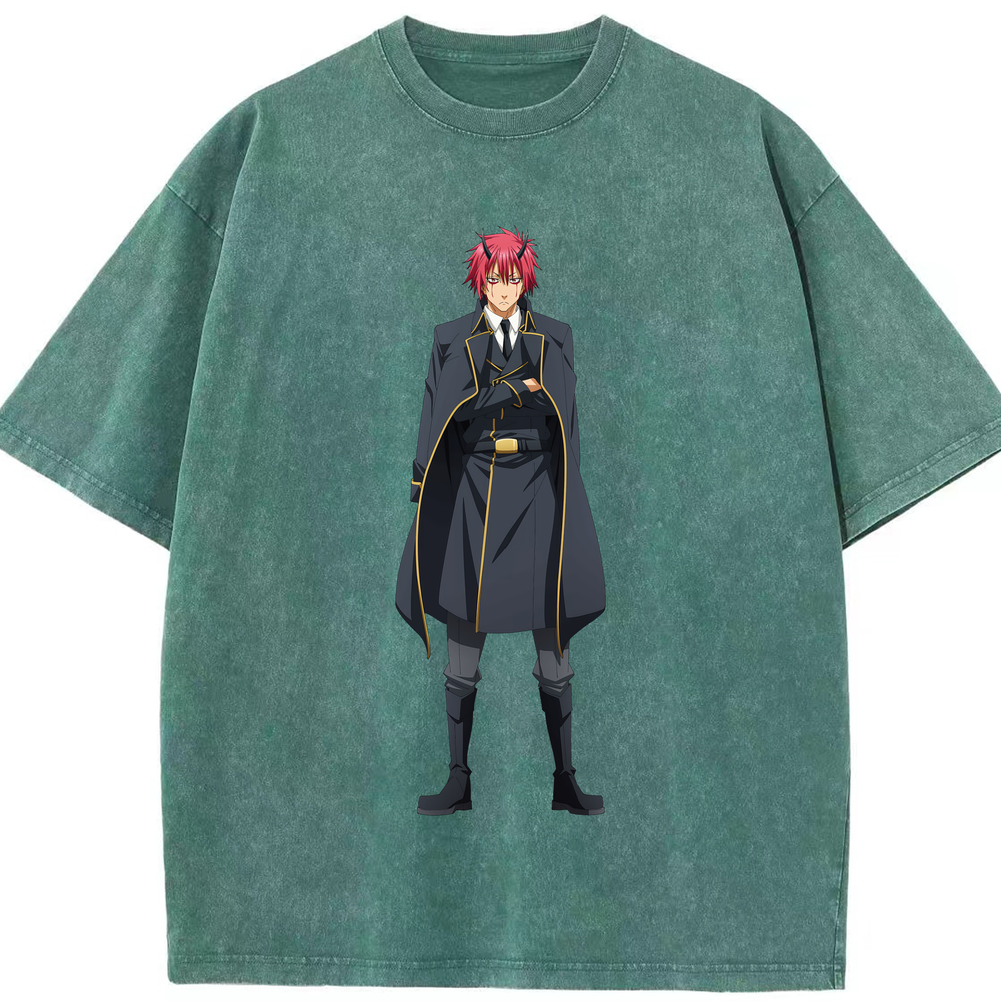 （画像用） 転スラ Regarding Reincarnated to Slime 綿100% ヴィンテージ風 半袖Tシャツ（フロントプリント）